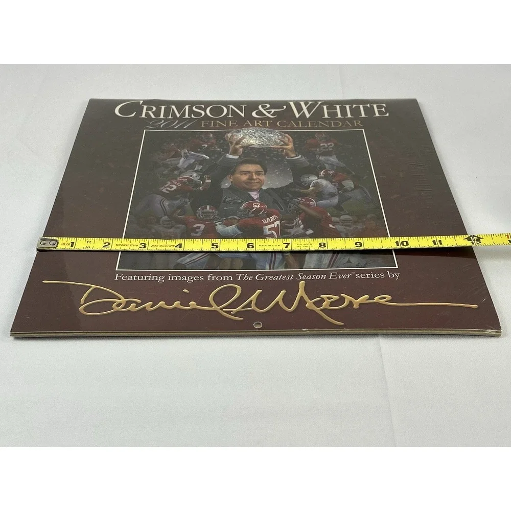 2011 Alabama Crimson & White Calendar Daniel Moore Art Football NEW Sealed